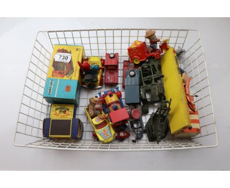 Collection of Corgi and matchbox vehicles and lorries to include boxed Corgi Chipperfield circus cage polar bears, Corgi Comi