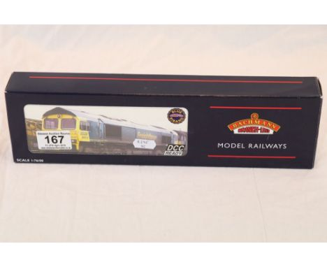 Boxed Bachmann OO gauge 32726 Class 66 Diesel 66610 Freightliner DCC Ready Blue Riband engine