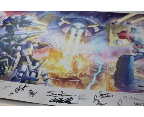 Transformers - ltd edn Lighting The Darkest Hour print by Andrew Wildman & Jordon Cardy numbered 0/200 featuring 18 artist si