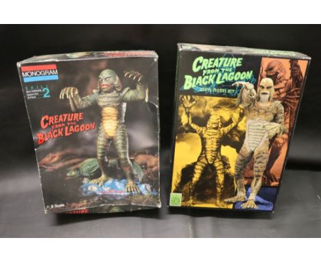 Boxed Monogram 1:8 scale Creature from the Black Lagoon Model Kit and a Boxed Horizon Original Creature from the Black Lagoon