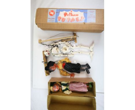 Two Boxed Pelham Puppets to include Skeleton SL18 and Tyrolean Girl plus another Loose Pelham Puppet