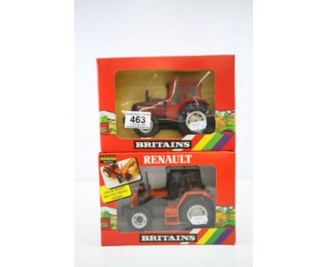 Two boxed Britains model tractors to include 9518 Renault Tractor and 9515 Volvo Valmet Tractor with engine sound, diecast ex