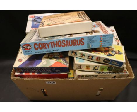 Airfix Kits - approximately 23 Sets including German Paratroopers, 8th Army, D H Mosquito, Waterloo Highland Infantry, Henry 