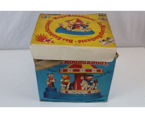 Boxed Corgi 852 Magic Roundabout musical carousel with two character figures. (Box tatty).