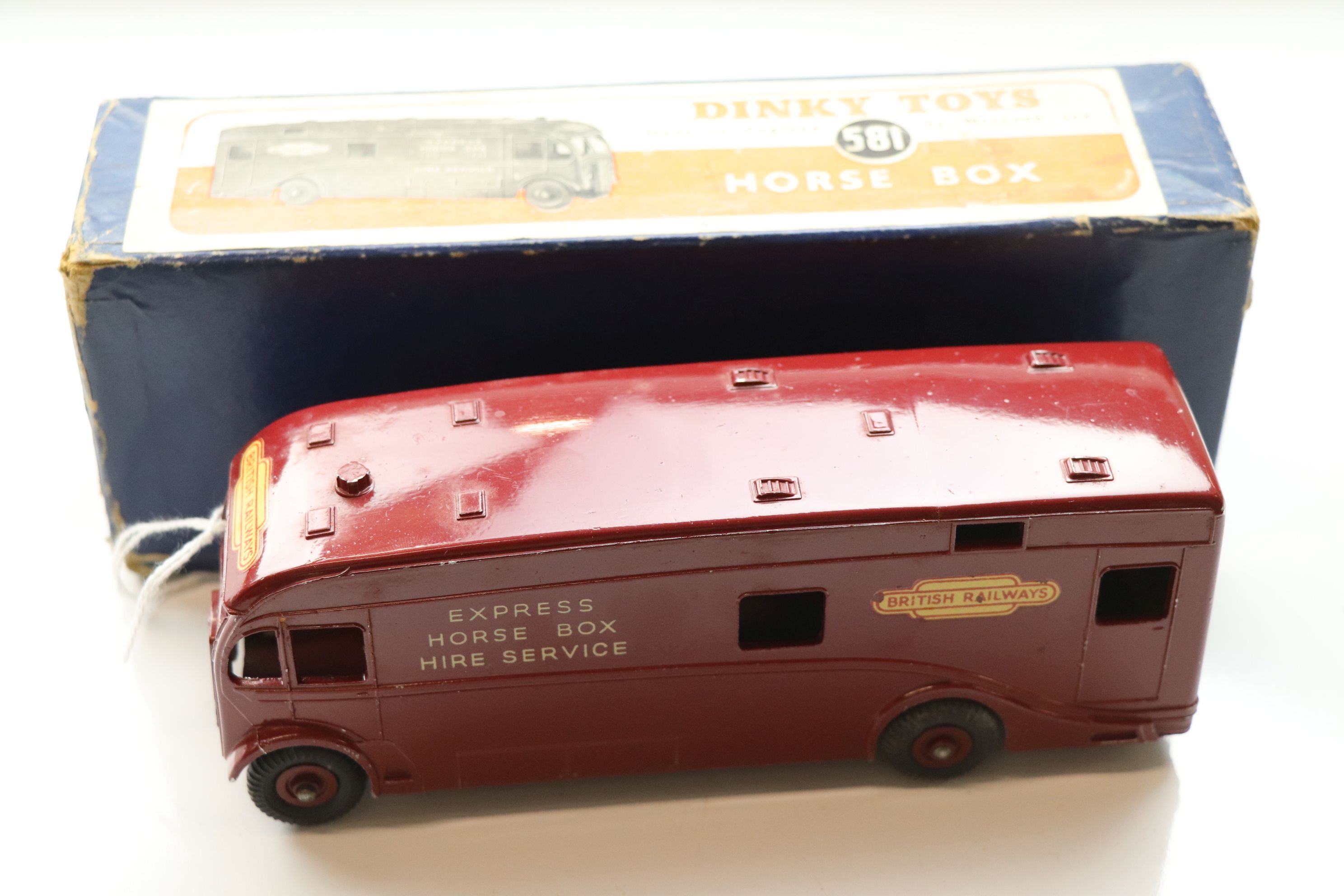 Boxed Dinky Supertoys 581 Horse Box with British Railways decals some