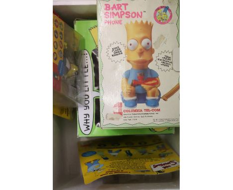 The Simpsons - Five items to include two carded figures to include Giochi Preziosi Homer Simpson figure and Playmates WOS Smi