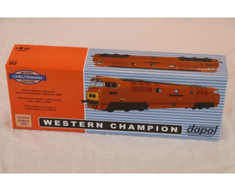 Boxed ltd edn Dapol Cheltenham Model Centre OO gauge D1015 Western Champion 'built at Swindon' engine in excellent condition 