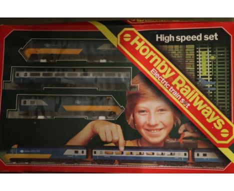 Quantity of OO gauge model railway items to include engine, trackside accessories, rolling stock, part Hornby train set, etc