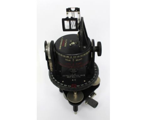 An Air Ministry Mk II Astro compass marked 'Ref 6A/1174 4C', height 20.5cm, in original case.