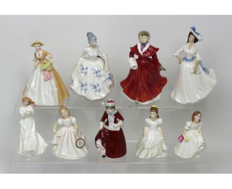 Royal Doulton; eight figures comprising HN3170 'Caroline', HN2996 'Amanda', HN3036 'Kerry', HN3390 'Thank You', HN3043 'Lynse