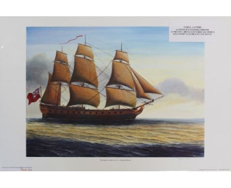 After Fitzgerald Moore; a limited edition signed print, 'His Majesty's Ship Lutine', signed in pencil lower-right, no.317/650