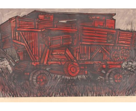 H J Jackson, limited edition print "Red Retirement" pencil signed to mount, dated 1963, 3/8, 33cm x 52cm