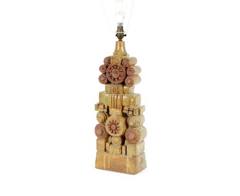 A large Bernard Rooke table lamp, complete with shade