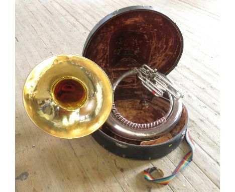 A King H N White Company Cleveland sousaphone, in silver plate, cased
