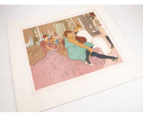 After Toulouse Lautrec, limited edition colour print, Salinas, 19ins x 21.5ins
