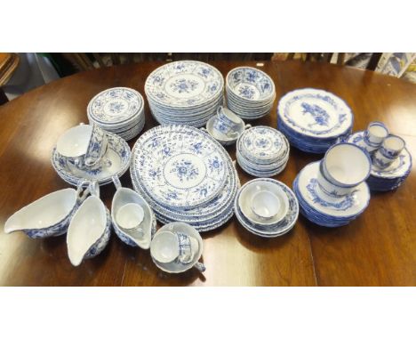 A Royal Doulton "Norfolk" pattern part tea service to include two sizes of plates, egg cups, various saucers and two teacups,