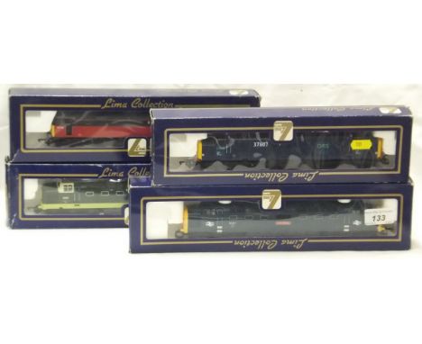 A collection of Lima 00 gauge locomotives including a Diesel Class 55017 "The Durham Light Infantry", a Diesel Class 55 D 900