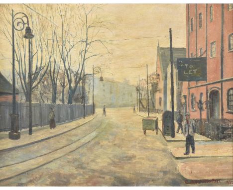 λ Elwin Hawthorne (British 1905-1954)Bow RoadOil on canvasSigned and dated 1930 (lower right)35 x 45cm (13¾ x 17½ in.)Provena