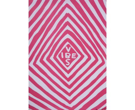 λ David Shrigley (British b. 1968)Vibes Offset lithograph printed in colours, 2018Signed in ink, from the edition of 25070 x 