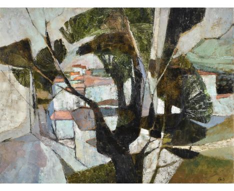 λ Helen Hale (British b. 1936)The Road to the Village Oil on canvas Signed (lower right)76 x 101.5cm (29¾ x 39¾ in.)Exhibited