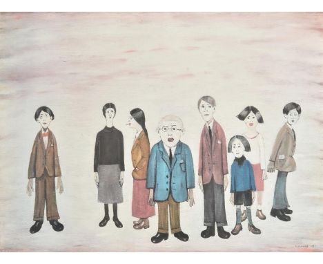 λ Laurence Stephen Lowry (British 1887-1976)His familyLithograph printed in coloursSigned in pencil and numbered 1/166, with 