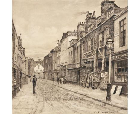 Henry and Walter Greaves (British 1850-1900 & 1846-1930)Duke Street, Old ChelseaInk, watercolour and wash Signed and dated 18