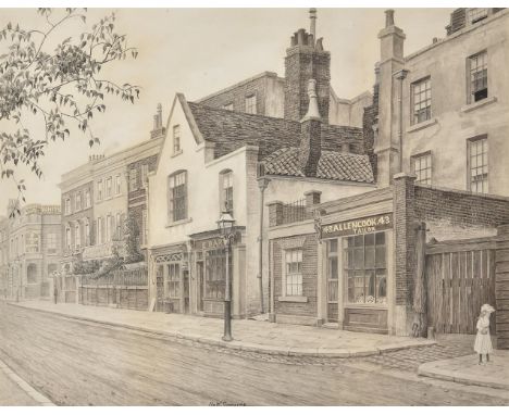 Henry and Walter Greaves (British 1850-1900 & 1846-1930)The Kings Head and Eight Bells, Cheyne WalkPen, ink and watercolourSi