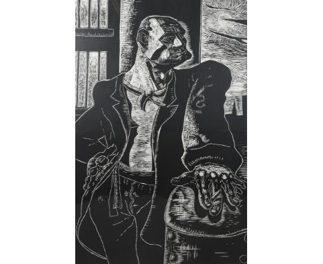 λ Peter Howson (Scottish b.1958) The Noble DosserWoodcut, 1987Signed, titled and dated in pencil, numbered 30/30, printed and