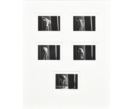 Duane Michals (American b. 1932)How Nice to Watch You Take a Bath, 1986A sequence of five gelatin silver prints, framed as on