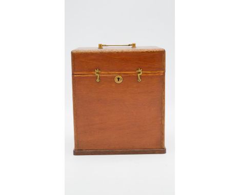 A mining theodelite by Jos &amp; Jan Fric, Praha, 
constructed in oxidised and lacquered brass with vulcanised rubber adjuste