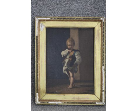 After Bartolomeo Schedoni- A gilt framed 19th century oil on board, portrait of a boy. Unsigned. 
H.40 W.30 