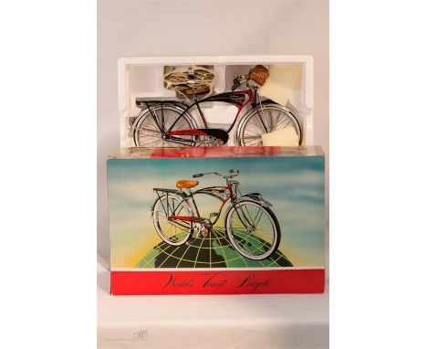A Diecast working replica Schwinn Black Phantom, boxed scale model c.1950s.