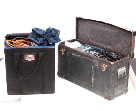 Lighting power control packs: one Broncolor p.4 in Tenba air case and one Broncolor supply with lights and cables etc. in old