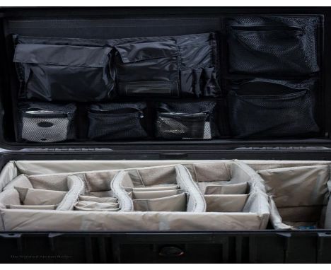 A black reinforced genuine Peli photography kit case - model 1620, approximately 50 x 60 x 35cm 