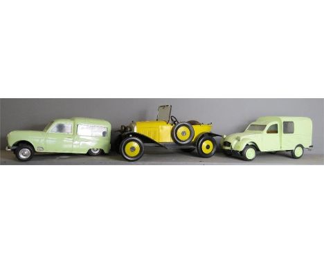 Three model vehicles, including two Sanchis vehicles, and 5 HP Citroen. 