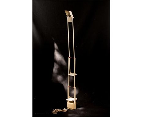 A modern counterbalanced angle poised lamp by model Tizio by R. Sappr for Artemide, overall height 115.5cm 