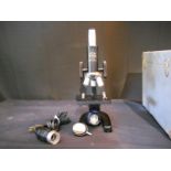 Graf Apsco Student Microscope w/ Objectives & Case, Qty 1, 321468592412