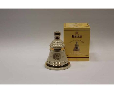 BELL'S TOLD BY BELL'S CHRISTMAS 2005 BELL
Blended Scotch Whisky in white 'Silent Protest ' Wade ceramic decanter. 70cl, 40% v