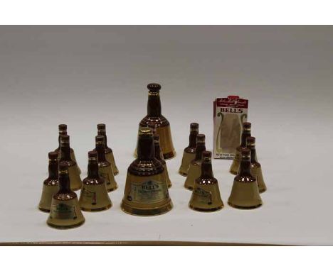 BELL'S MINIATURE BELLS (13)
Blended Scotch Whisky in brown & cream ceramic bells. no capacity stated, 40% volume.

Note. The 