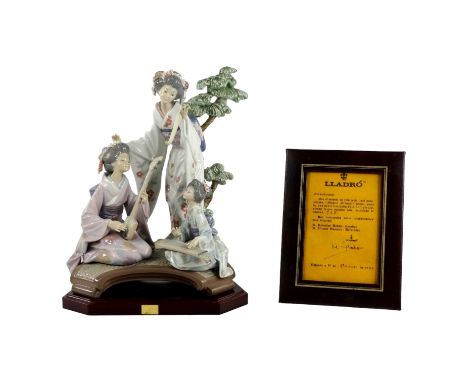 Lladro figure group - 'Musica Oriental', boxed, height 29cm.