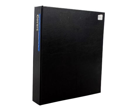 Black ring binder of Royalty stamps - minisheets, booklets and First Day Covers.