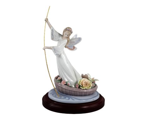 Lladro figure group - limited collector's edition 'The Enchanted Lake', height 41cm.