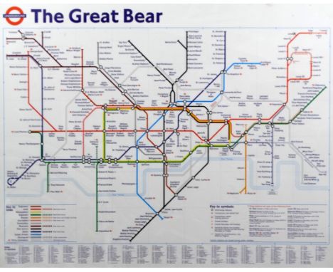 After Simon PATTERSON (British b.1967) The Great Bear, in the manner of the London tube map Colour lithograph Framed and glaz