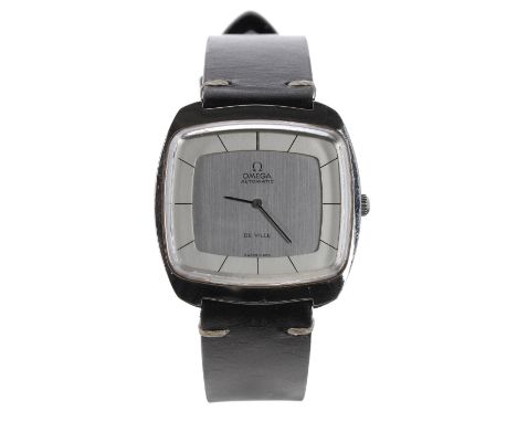 Omega De Ville Automatic stainless steel gentleman's wristwatch, ref. 151,0051, circa 1972, serial no. 35892007, silvered 'TV