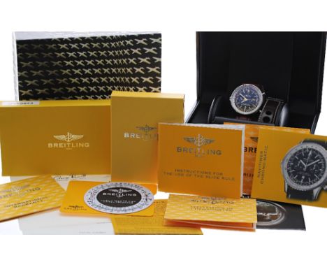 Breitling Chrono-Matic chronograph automatic stainless steel gentleman's wristwatch, ref. A41350, circa 2005, limited edition