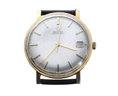 Omega automatic 18ct gentleman's wristwatch, ref. 182009, circa 1963, serial no. 20728908, silvered dial with applied baton m
