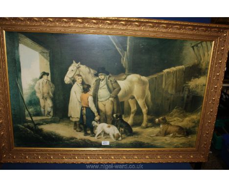 A print 'The Reckoning' by George Morland