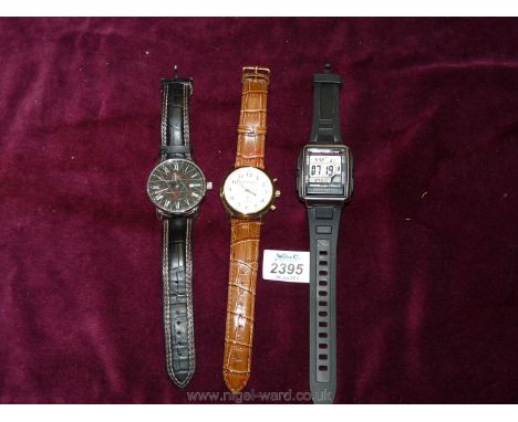 An Acctim Radio controlled 10 year battery life 60052 gent's Watch together with a Breytenback 5 ATM water resistant gent's w