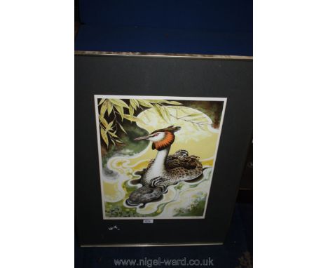 A framed print 4/450 by Michael Warren Grebe and Young.