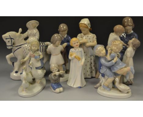 Continental Figures - Nao, Mother and Children;  others, various (8)